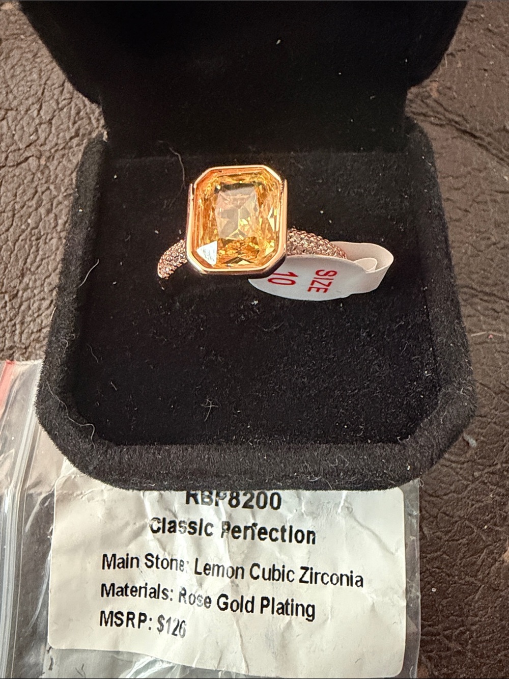 Classic Perfection Rose Gold Ring with Lemon Yellow Stone